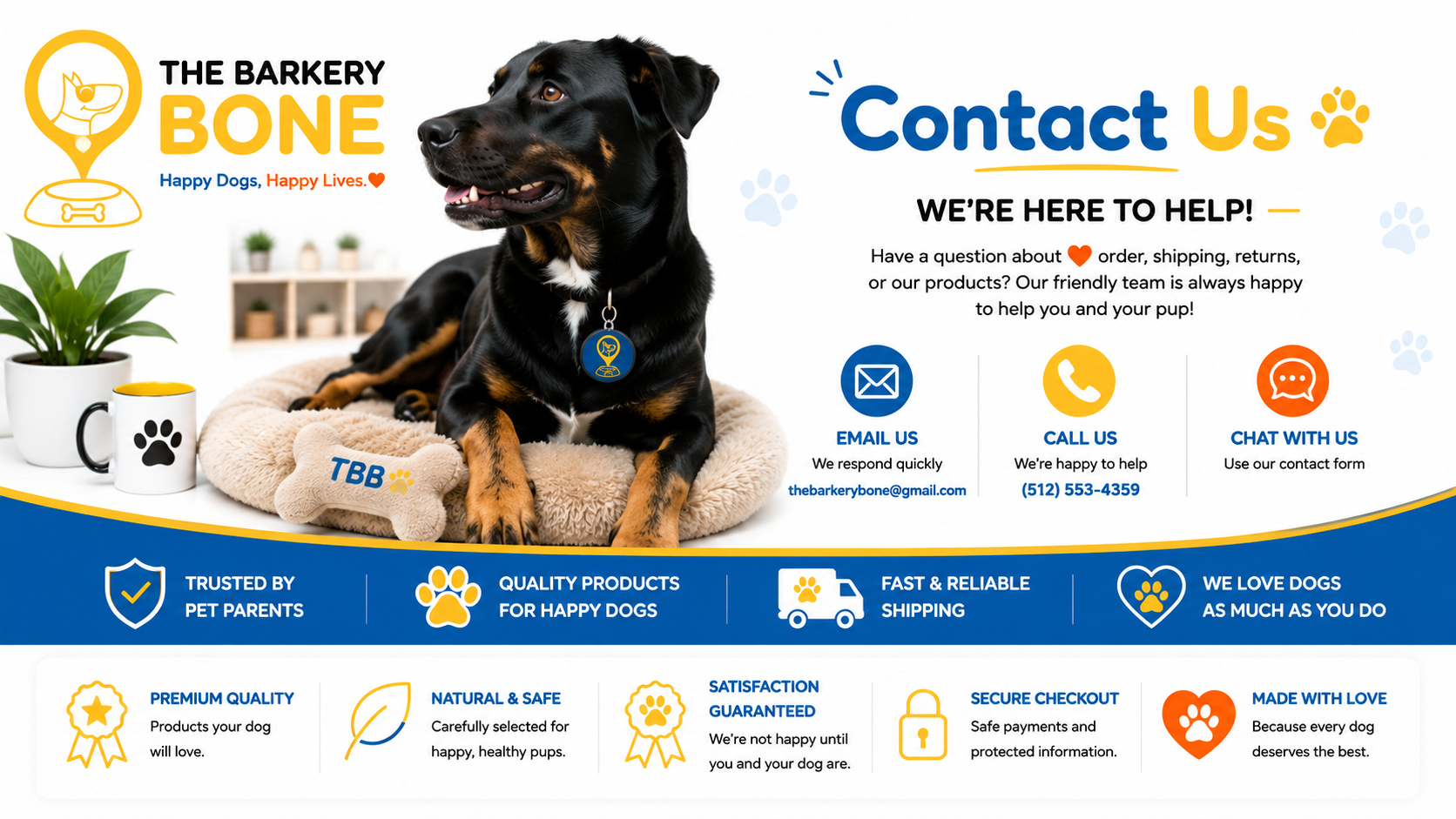 Contact The Barkery Bone | Dog Customer Support & Help Center