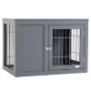33" Furniture-Style Indoor Dog Crate – End Table Pet Kennel with Double Doors & Lock System (Gray) for Small & Medium Dogs