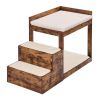 Pet Bunk Bed with Stairs, Dog and Cat Window Perch for High Beds and Couches, Medium Multi-Level 3-Step Pet Climbing Platform Sleeper Couch