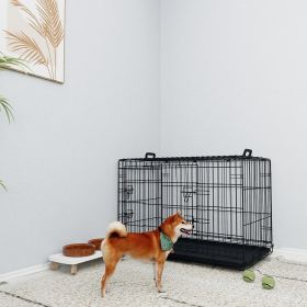 36-Inch Black Wire Dog Crate – Heavy-Duty Double Door Design with Dual Lock Mechanism & Secure Bolt Latches