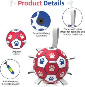 Dog Soccer Ball with Straps – Durable Interactive Diman Dog Toy for Indoor & Outdoor Play