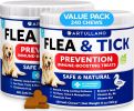 Natural Flea & Tick Chews for Dogs – Duck Flavor Soft Chew Supplement with Vitamins B1, B6 & B12 (All Breeds)