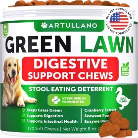 Grass Burn Spot Chews for Dogs – Lawn Saver Urine Neutralizer with Probiotics & Cranberry (Duck Flavor)
