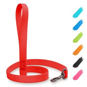 Red Waterproof Dog Leash 6 Ft x 3/5 inch Anti Slip Dog Leash for Large Dogs Small and Medium Dogs Heavy Duty Dog Leash with Water and Dirt Resist