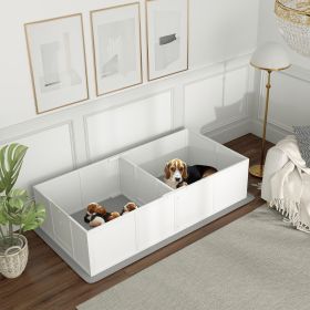 Whelping Box for Dogs & Puppies – 77" x 38" x 19" with Waterproof Pee Pad & Adjustable Door (Small to Medium Dogs)
