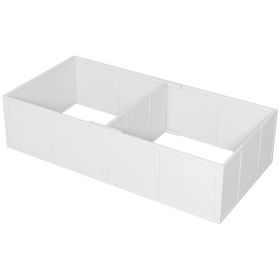 Whelping Box for Dogs – 77" x 38" Puppy Birthing Box with Adjustable Removable Door (White)