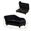 Luxury Dog Bed for Small Dogs – Modern Pet Sofa with Hidden Storage & 3" Foam Cushion (Black)