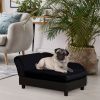 Luxury Dog Bed for Small Dogs – Modern Pet Sofa with Hidden Storage & 3" Foam Cushion (Black)