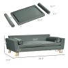 Dog Couch with Removable Pillows, Foam Pet Sofa, Cat Sofa with Removable Washable Cushion & Water-Resistant Fabric, Gray