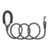 6FT Heavy-Duty Rope Dog Leash with Reflective Threads & Padded Handle