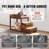 Pet Bunk Bed with Stairs, Dog and Cat Window Perch for High Beds and Couches, Medium Multi-Level 3-Step Pet Climbing Platform Sleeper Couch