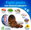 Natural Flea & Tick Chews for Dogs – Duck Flavor Soft Chew Supplement with Vitamins B1, B6 & B12 (All Breeds)