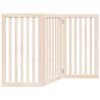 Dog Gate Set of 3 Natural Wood Poplar Wood Medium Foldable