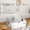 Dog Whelping Box with Washable Pee Pad, Adjustable Height Door, for Large Breed Dogs, 49" x 47" x 19"
