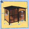 Large Outdoor Doghouse – Weatherproof Doghouse with Openable Roof & Wide View Windows (Up to 66 lbs)