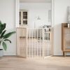 Dog Gate Set of 3 White Poplar wood Foldable, Freestanding