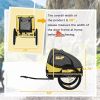 Medium Dog Bike Trailer with Hitch Coupler Quick Release Wheels Reflectors Safety Flag in Vibrant Yellow