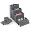 4-Step Dog Stairs with Storage - MDF Build (200 kg Capacity), Dutch Velvet Comfort, 15"x6.5" Steps + 6" Step Height