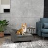 Elevated Dog Sofa Bed with Storage – Tufted Cushion Pet Couch for Small & Medium Dogs (Gray)