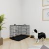 36-Inch Black Wire Dog Crate – Heavy-Duty Double Door Design with Dual Lock Mechanism & Secure Bolt Latches