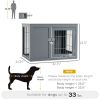 33" Furniture-Style Indoor Dog Crate – End Table Pet Kennel with Double Doors & Lock System (Gray) for Small & Medium Dogs