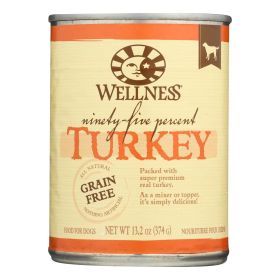 Wellness Pet Products 95% Turkey Grain-Free Canned Dog Food (13.2 oz Cans, Case of 12)