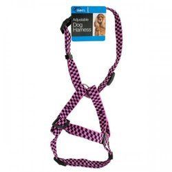 Fashion Pink Adjustable Nylon Dog Harness – Stylish Durable Pet Harness (Pack of 12)