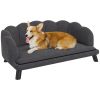 PawHut Velvet Large Dog Couch with Foam Cushioning – Soft and Cute Dog Bed with Pearl Design