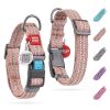 Brown Reflective Recycled Cotton Dog Collar – Eco-Friendly Adjustable Dog Collar