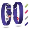 Genuine Leather Dog Collar – Adjustable Durable Leather Collar with QR Safety Tag