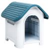 Dog House Blue and White Polypropylene Small Durable Dog House