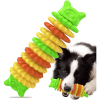 2-Pack Indestructible Caterpillar Dog Chew Toys – Durable Natural Rubber Toys for Aggressive Chewers