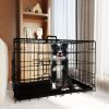 Dog Crate – 42 Inch Large Dog Cage with Divider and Plastic Leak-Proof Pan Tray