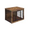 Dog Crate Furniture with Cushion – Wooden Dog Kennel Furniture – Heavy Duty Dog Cage
