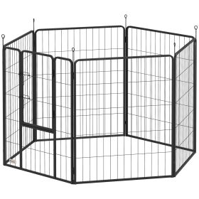 Heavy Duty Dog Playpen with Door for Large Dogs, 6 Panels, 39"H