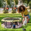 36-inch Large Exercise Puppy Pet Playpen Portable Dog Cat Pet Play Pen Pet Cage Tent Kennel Crate Pink Carry Bag Included