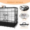 Dog Crate – 42 Inch Large Dog Cage with Divider and Plastic Leak-Proof Pan Tray