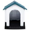 Dog House Blue, White, Black Polypropylene 22.4 x 26.8 x 26.0 in