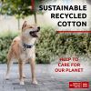 Blue Reflective Recycled Cotton Dog Collar – Eco-Friendly Adjustable Dog Collar