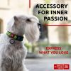 Avocado Pattern Nylon Dog Collar – Adjustable Reflective Dog Collar with QR ID Tag