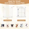 8-Panel HDPE Pet Fence (White) - Multiple Configurations (Octagon/Square/House), 50"x50"x32" Square Size, Lockable Door