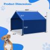 4' x 4' x 3' Outdoor Dog Shade Shelter, Waterproof Sun Protection Pet House for Dogs, Small Animals and Livestock, Blue