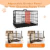 Dog Crate – 36 Inch Medium Dog Cage with Divider and Plastic Leak-Proof Pan Tray