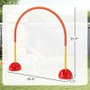 4 Piece Dog Agility Equipment w/ 4 Adjustable Width Doors, Carry Bag, Easy Assemble & Portable, Orange