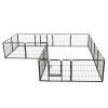 Dog Playpen Black Powder-coated steel