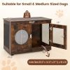 2-in-1 Dog Crate End Table – Rustic Brown