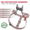 Brown Re-Cotton Reflective Dog Harness – Eco-Friendly Adjustable Harness for Small & Medium Dogs