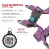 Purple Re-Cotton Reflective Dog Harness – Eco-Friendly Adjustable Harness for Small & Medium Dogs (M Size)