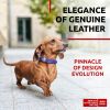 Genuine Leather Dog Collar – Adjustable Durable Leather Collar with QR Safety Tag