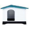 Dog House Blue, White, Black Polypropylene 35.6 x 26.8 x 26.0 in